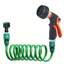 306 Garden Watering Hose Metal Car Wash Water Gun Flexible and Stretchable EVA Hose Suitable for Lawn Irrigation 7.5m