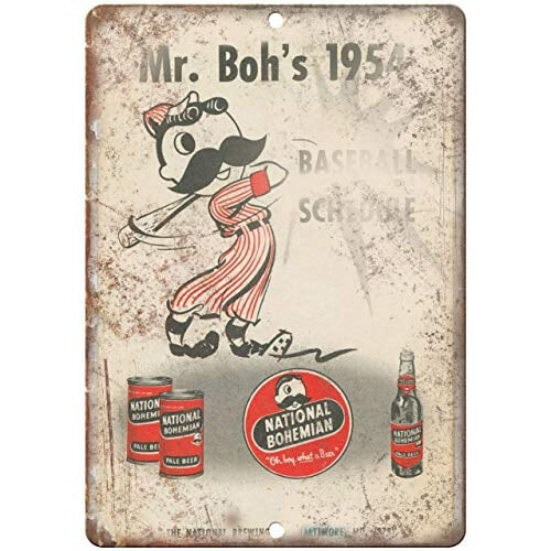 Pôster vintage da National Bohemian Beer em alumínio, 30x20cm (12x8 polegadas)