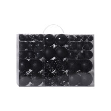 Christmas Ball Ornaments Shatterproof Black 100 pcs