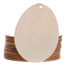 Winysin10pc Décoration de Pâques Pendentif en bois Accessoires de décoration de fêtes