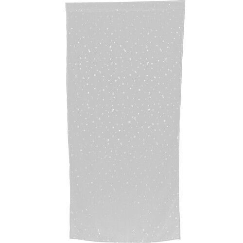 Sheer Grommet Curtains Silver Star Foil 100x200cm White 1