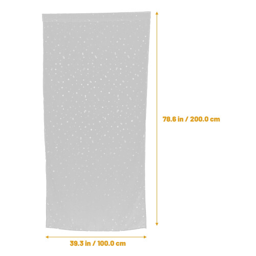 Sheer Grommet Curtains Silver Star Foil 100x200cm White 2