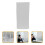 Sheer Grommet Curtains Silver Star Foil 100x200cm White 4