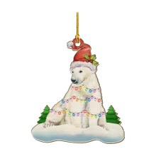 Dinosaur Christmas Ornament Plush Pendant 1pc