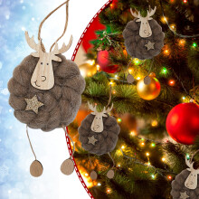 Décorations de Noël en bois et peluche WinysinChristmas, ornements pour sapin de Noël, décorations pour la maison et les fêtes de Noël,