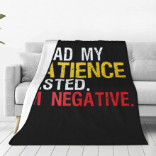 Negativt fleece tæppe blødt og hyggeligt plaid 50x60 tommer