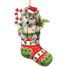 Christmas dog ornaments for tree, double-sided, 26 designs
