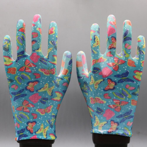 PU Housework Gloves Nylon Latex 4 Pcs 2