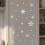 Χριστουγεννιάτικο αυτοκόλλητο τοίχου YiFudd Gold / Snowflake με καθρέφτη και διακόσμηση 3