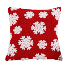 Housse de coussin sapin de Noël en peluche douce brodée