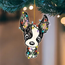 Acrylic Christmas hanging ornament wooden pendant 1 piece