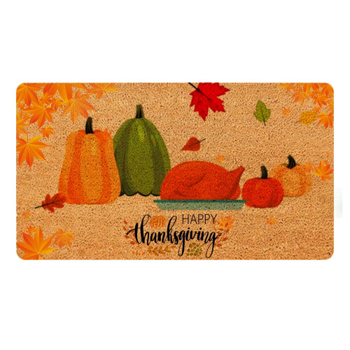 Tapis d'entrée Xubond Thanksgiving, tapis d'automne multicolore