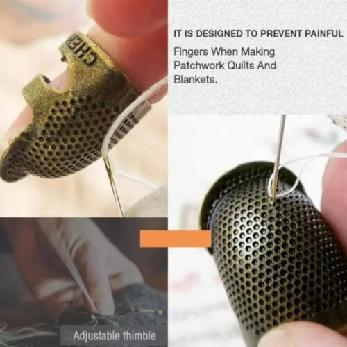 Knitted Hoop Finger Thimbles Size S 2 Pack 2