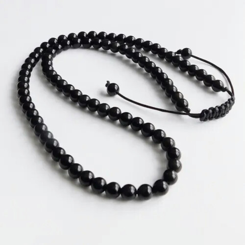 Conjunto de colar e pulseira masculino com contas de lava e olho de tigre -