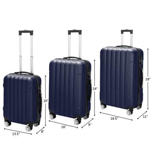 3 Pcs Suitcase Lightweight Carry-on Hand Luggage 1