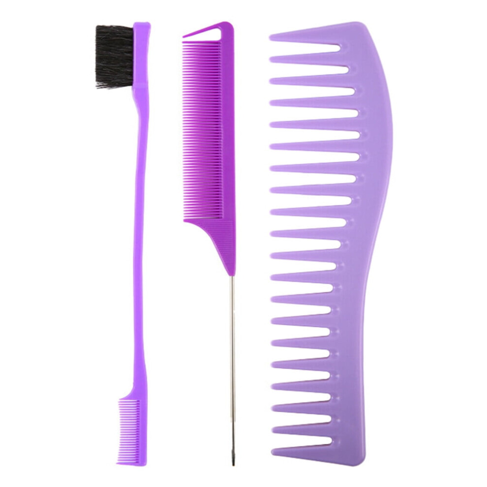 Hair Styling Combs Plastic 2 Sets 6 Pieces