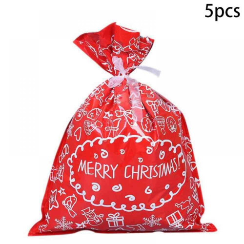 Christmas drawstring gift bags 12-pack