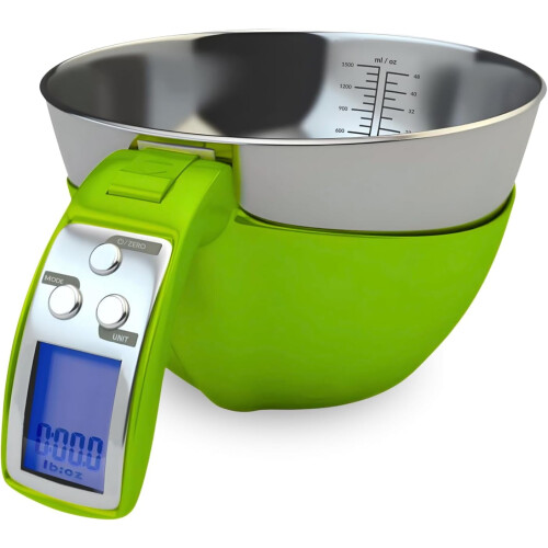 Digital Kitchen Scale with Mixing Bowl 11 lb Stainless