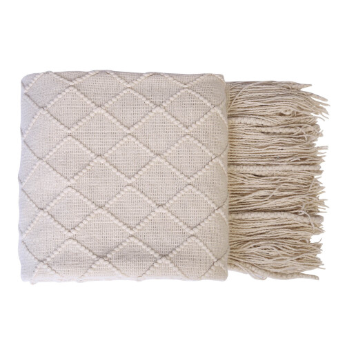 Microfibre Reversible Blanket Beige 125 x 230 cm