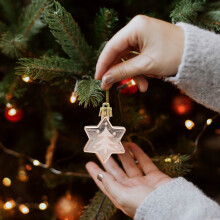 Décoration de sapin de Noël étoile à 5 branches (5 pièces)