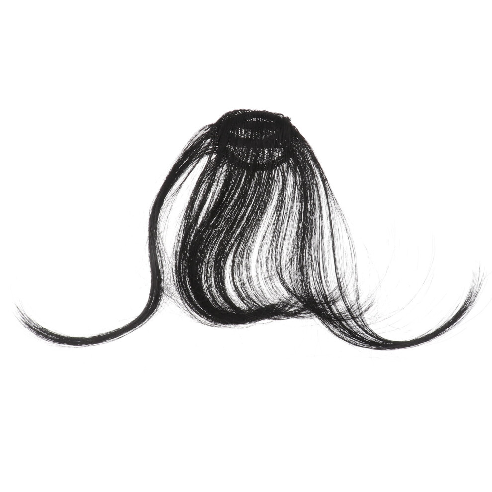 Black clip-in hair bangs one-piece fringe extension