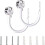 Curtain Hooks with Clear Wall-Mounted Ties White Heavy Duty 2