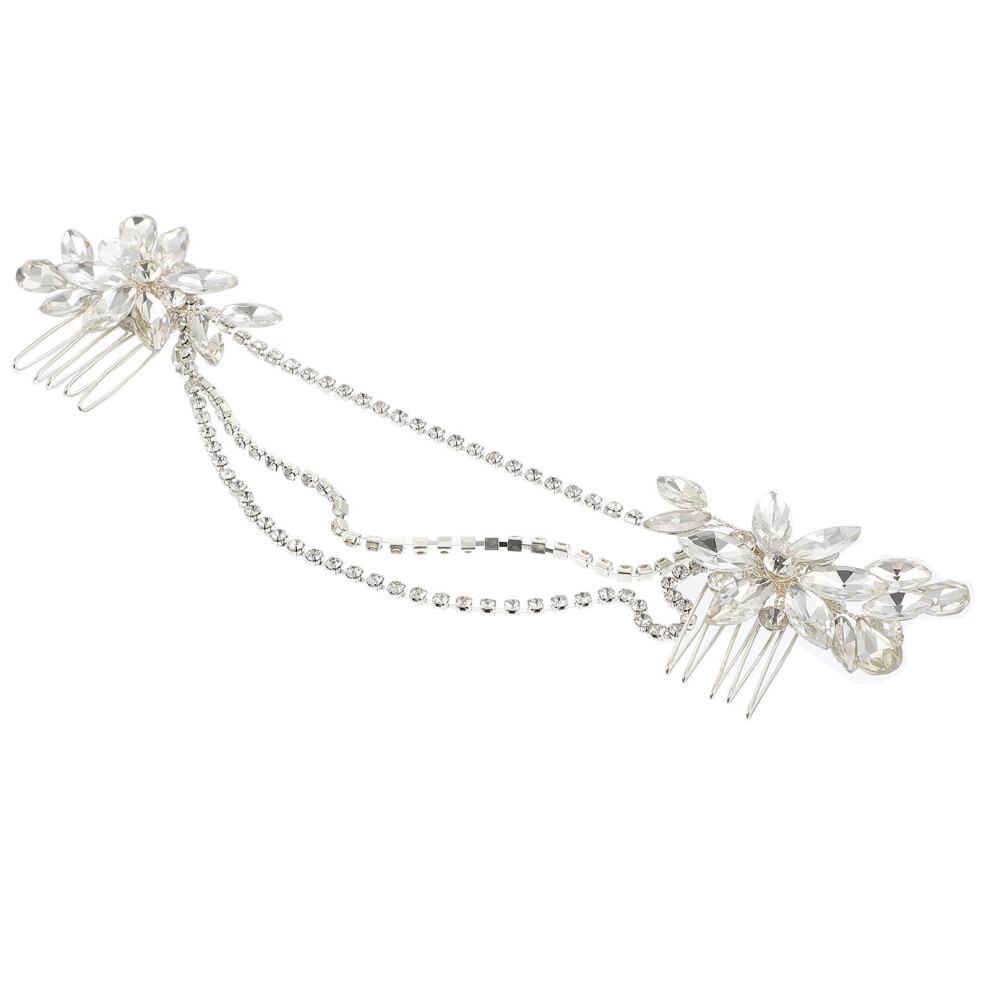 Rhinestone hair comb for wedding 1 piece