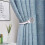 Curtain Hooks with Clear Wall-Mounted Ties White Heavy Duty 6