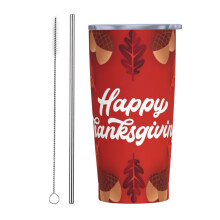 Gobelet isotherme en acier inoxydable pour Thanksgiving, 590 ml (20 oz).