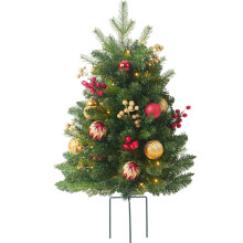 Sapin de Noël extérieur floqué à LED 17,32 pouces