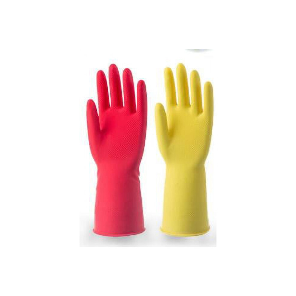 Rubber Cleaning Gloves Anti-skid Reusable 4 Pairs