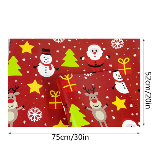 Christmas Wrapping Paper Santa Pattern Single-sided 1PC 2
