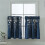 Navy Blue Polyester Cafe Curtain 29x24 Inch 6
