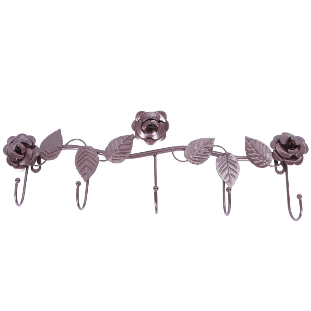 Iron Hook Rack Bronze Over-Door Towel Hanger 5 Hooks 901175970504