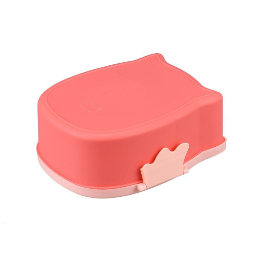 Owl-shaped portable bento lunch box pink one size 2