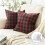 Coussin carré à damier Phantoscope, 45 x 45 cm, rouge 1