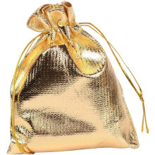 Sachets en organza 50 pièces 9 x 12 cm rectangulaires dorés pour ranger bijoux, cadeaux de mariage et emballage de bonbons