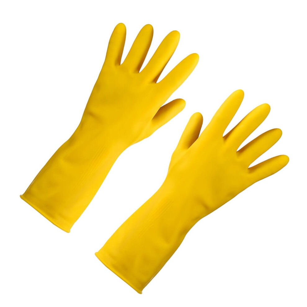 Reusable kitchen rubber cleaning gloves 1 pair