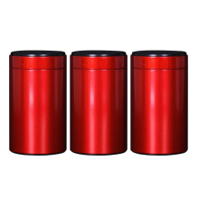 Eease3PCS kerek fém ón tárolóedények, hordozható, lezárt ónlemez tartályok teához, otthoni és utazási használatra kompatibilis