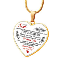 Paashart hanger ketting voor dames en heren, perzikkleurige legering