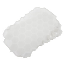 Bac à glaçons en silicone alvéolé avec couvercle, blanc, 1 pièce