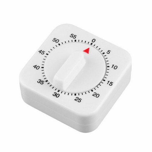 Kökstimer Mekanisk Uppdragbar 60 Min Vit