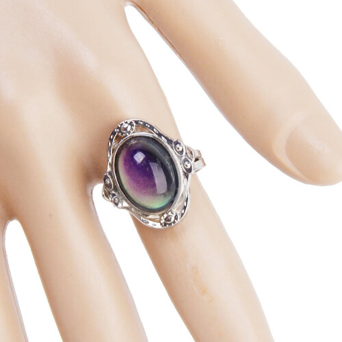Boho ovale stemmingsring, verstelbare vingerring 1
