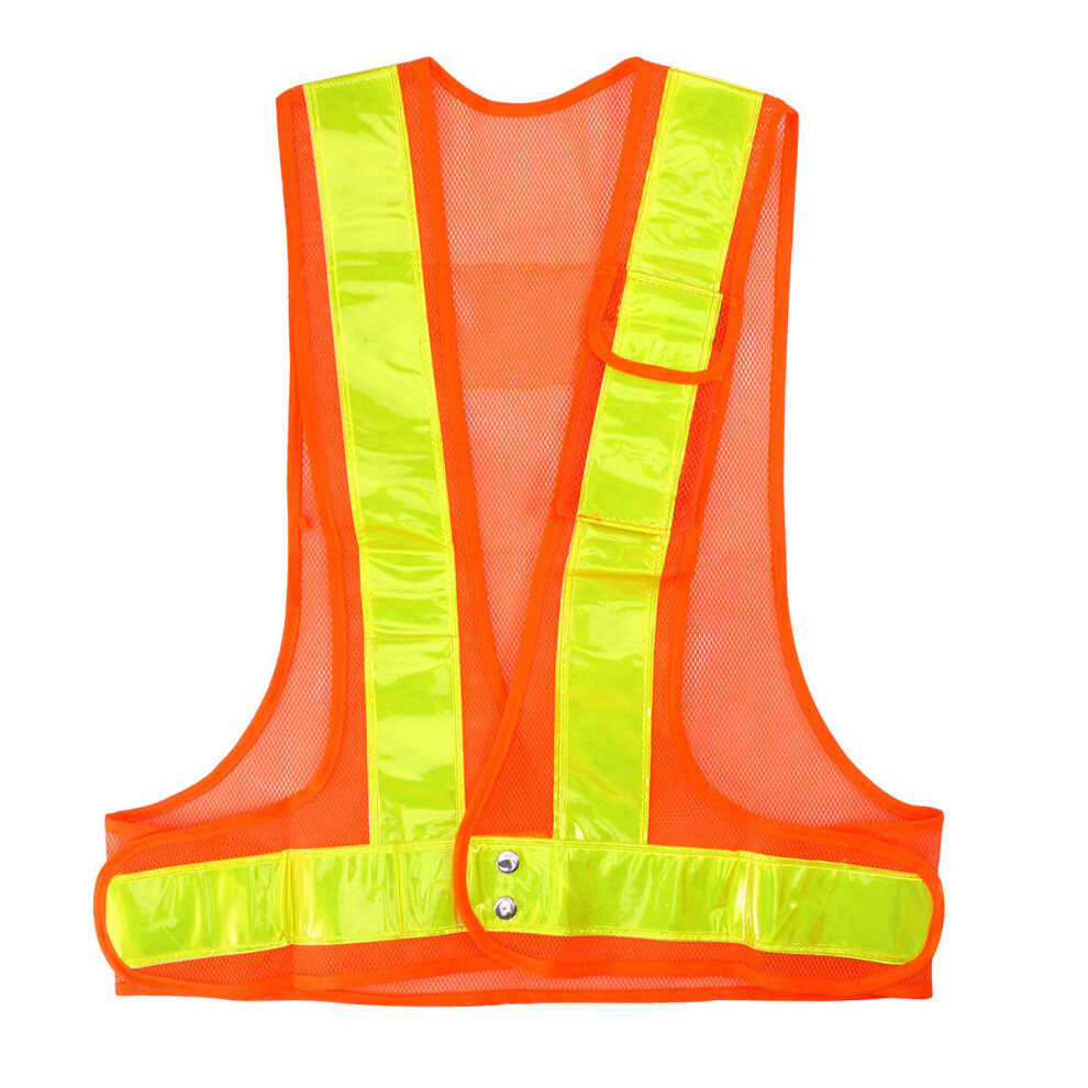 Fishnet Reflective Vest Orange High-Visibility Safety 901175970337
