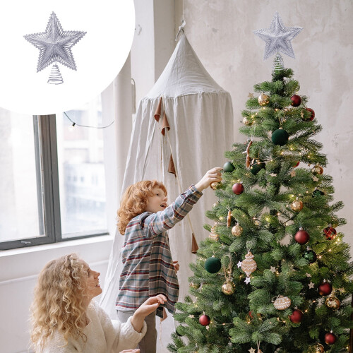 Christmas tree topper with lights, 1 piece