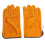 Cowhide Leather Gloves Heat Insulation 1 Pair Orange 1