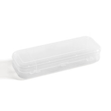Trousse à crayons en plastique transparent pour l'école, blanche, grande capacité