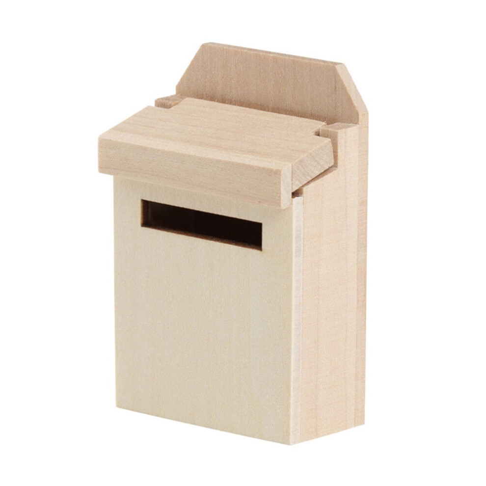 Wooden Mini House Mailbox Model 1 Piece 901175975158