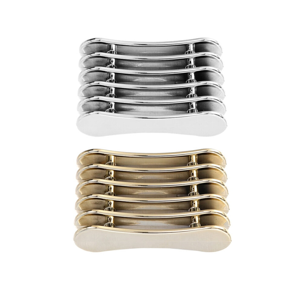 Nail Art Pen Holder Stand for 5 Brushes Golden Silver