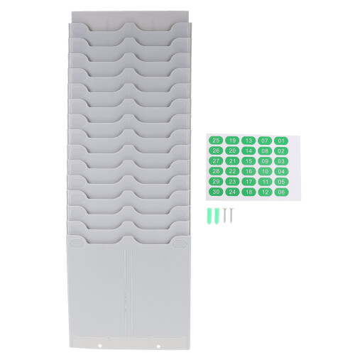 Retractable Time Holder for Office Attendance Cards 30 Slots